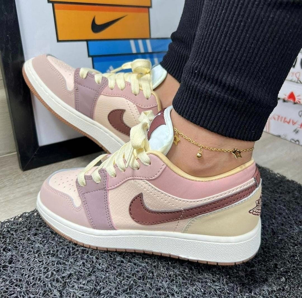 Tenis Nike Air Jordan Low 1 Rosa Dama