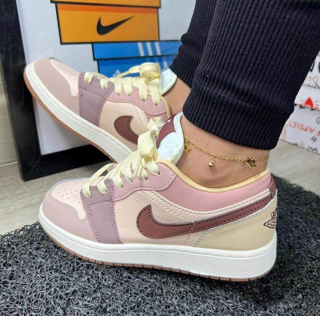 Tenis Nike Air Jordan Low 1 Rosa Dama